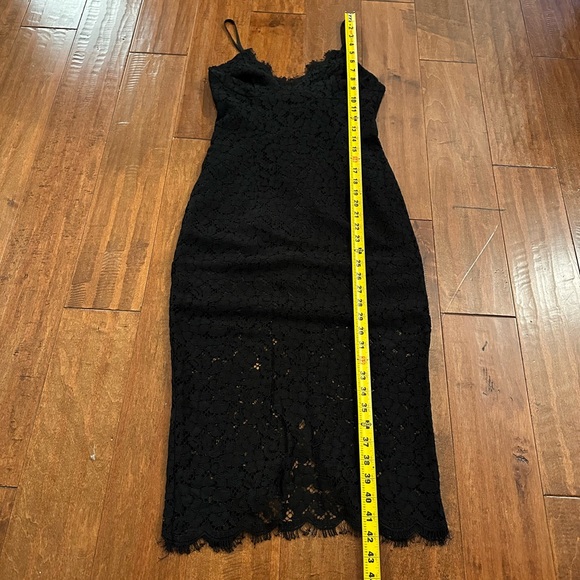 Bardot Black Lace Midi Dress Sz 6 - Picture 11 of 13